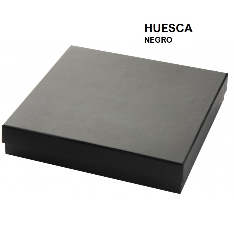 Black HUESCA box, necklace/dressing 167x167x33 mm.